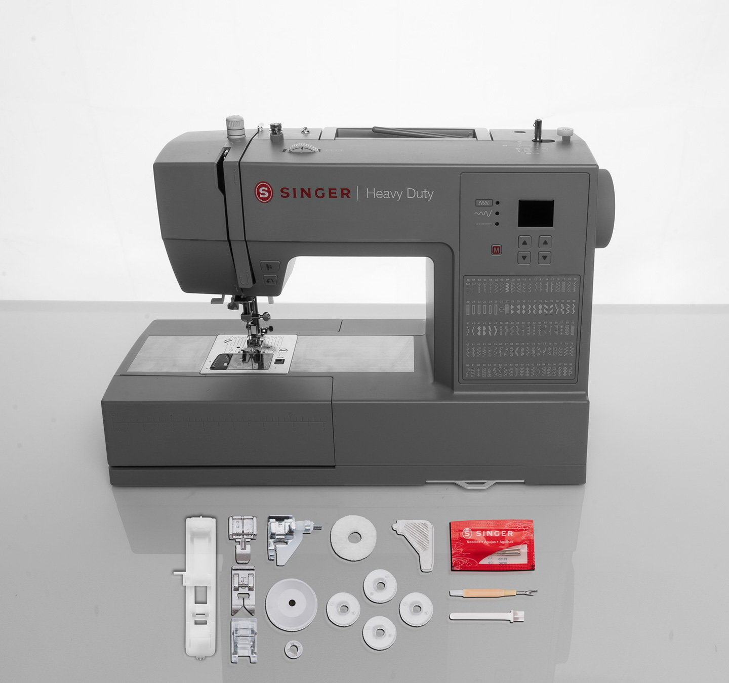 Singer | Sewing Machine | HD6605C Heavy Duty | Number of stitches 100 | Number of buttonholes 6 | Grey - Image 5