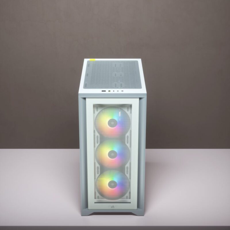 Corsair | Tempered Glass Mid-Tower ATX Case | iCUE 4000X RGB | Side window | White | Mid-Tower | Power supply included No | ATX - Image 8