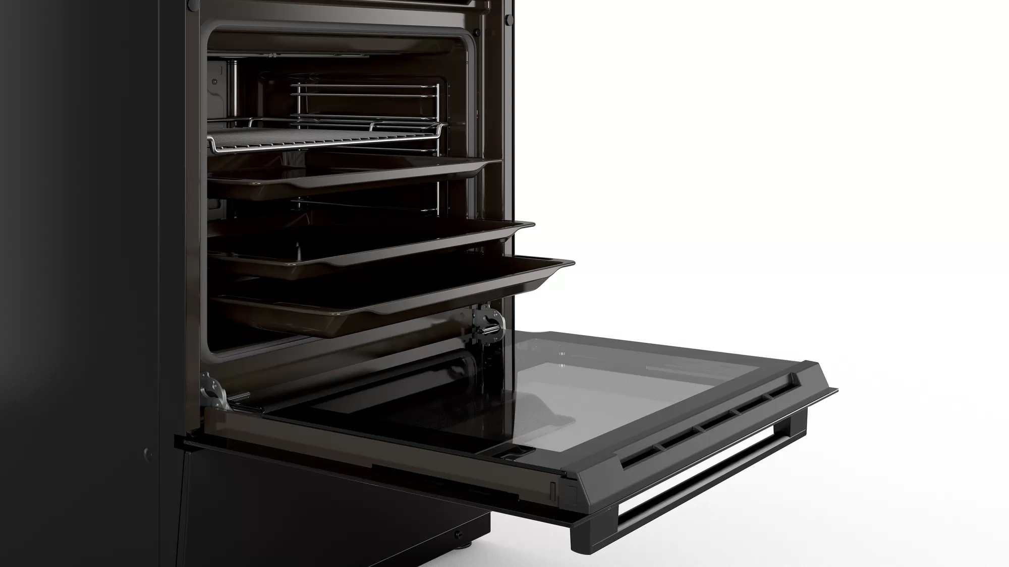 Bosch | Cooker | HLN39A060U | Hob type Induction | Oven type Electric | Black | Width 60 cm | Grilling | Red LED | Depth 60 cm | 66 L - Image 8