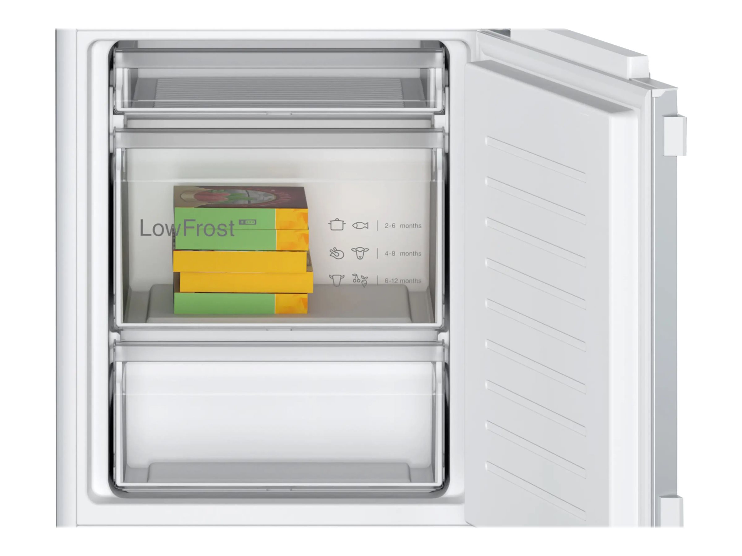 Bosch | Refrigerator | KIV86VFE1 | Energy efficiency class E | Built-in | Combi | Height 177.5 cm | Fridge net capacity 183 L | Freezer net capacity 84 L | 35 dB | White - Image 11