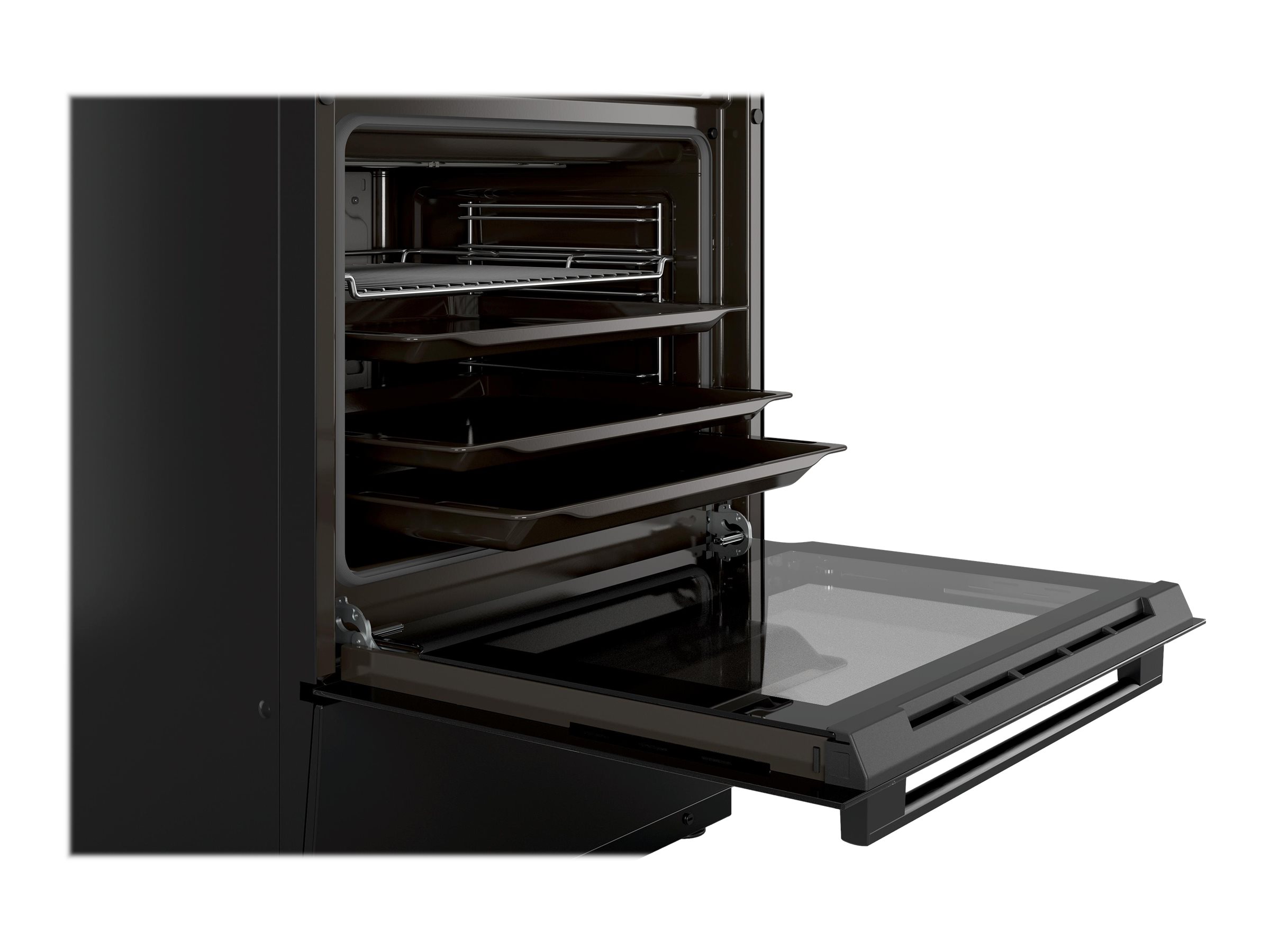 Bosch | Cooker | HLN39A060U | Hob type Induction | Oven type Electric | Black | Width 60 cm | Grilling | Red LED | Depth 60 cm | 66 L - Image 5