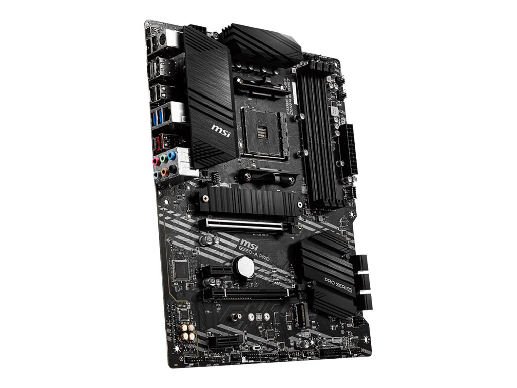 MSI | B550-A PRO | Processor family AMD | Processor socket AM4 | DDR4 DIMM | Memory slots 4 | Supported hard disk drive interfaces SATA, M.2 | Number of SATA connectors 6 | Chipset AMD B550 | ATX - Image 6