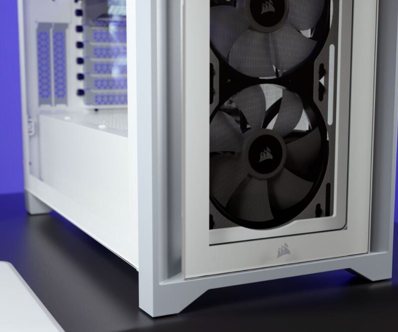 Corsair | Tempered Glass Mid-Tower ATX Case | iCUE 4000X RGB | Side window | White | Mid-Tower | Power supply included No | ATX - Image 12