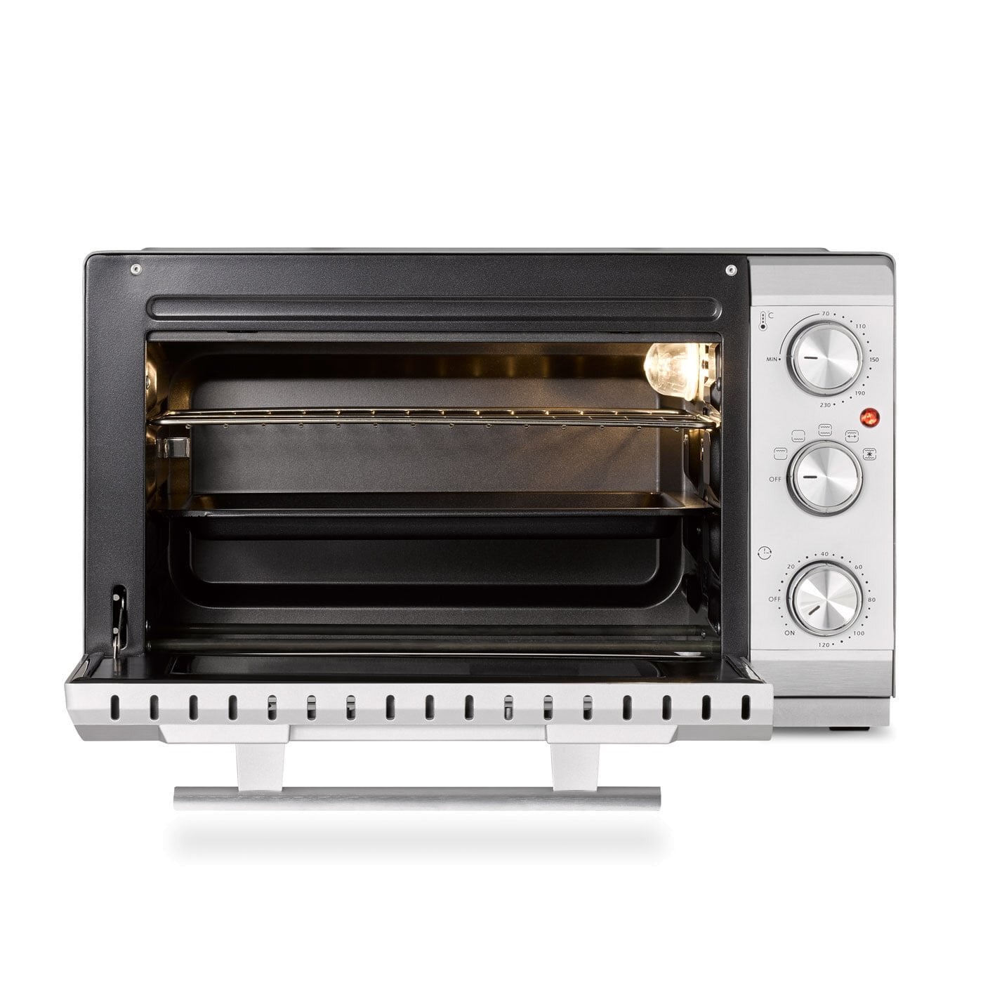Caso | Compact oven | TO 20 SilverStyle | Easy Clean | Compact | 1500 W | Silver - Image 3