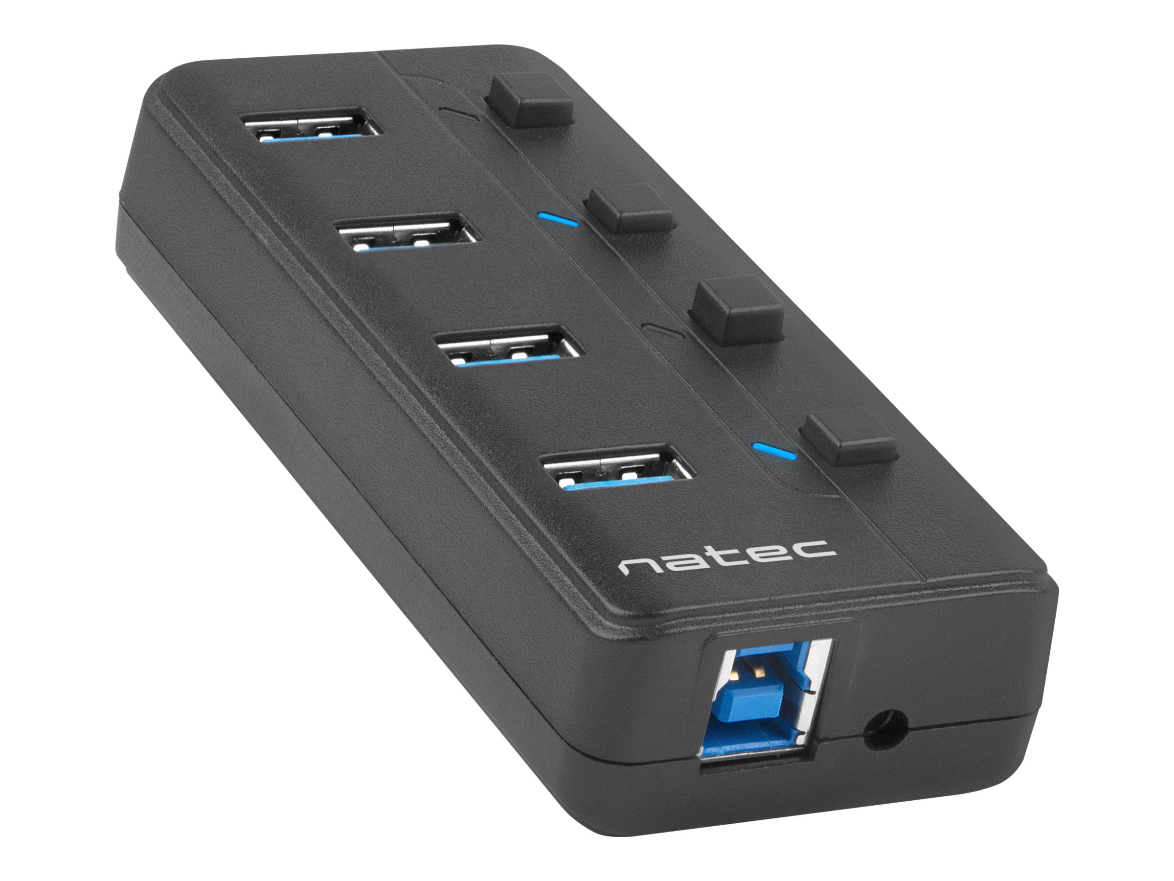 Natec | 4 Port Hub With USB 3.0 | Mantis NHU-1557 | Black - Image 12