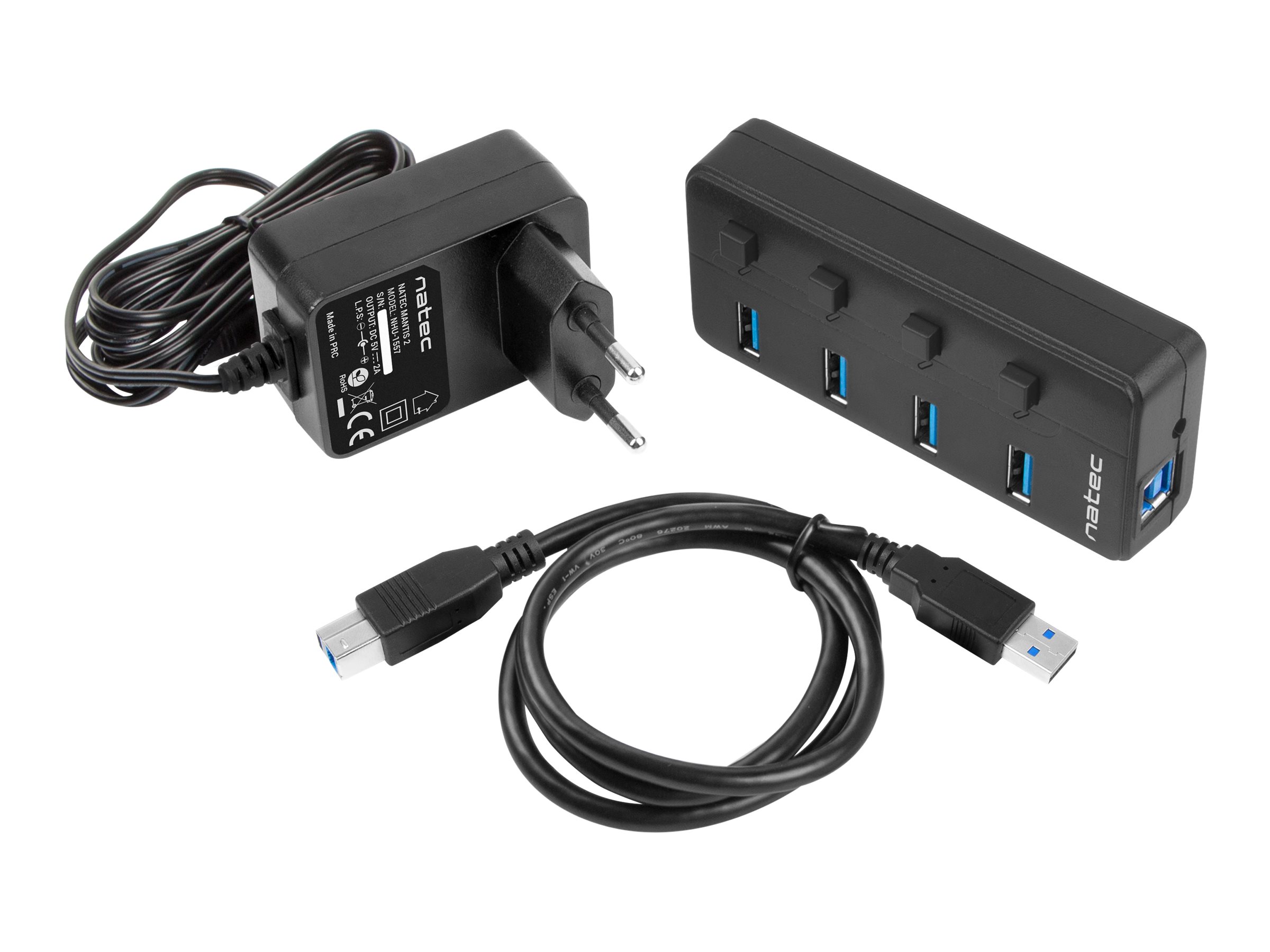 Natec | 4 Port Hub With USB 3.0 | Mantis NHU-1557 | Black - Image 14