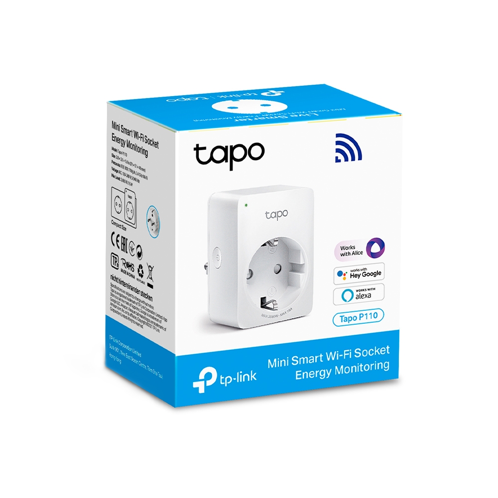 TP-LINK | Mini Smart Wi-Fi Socket | Tapo P110 | White - Image 3