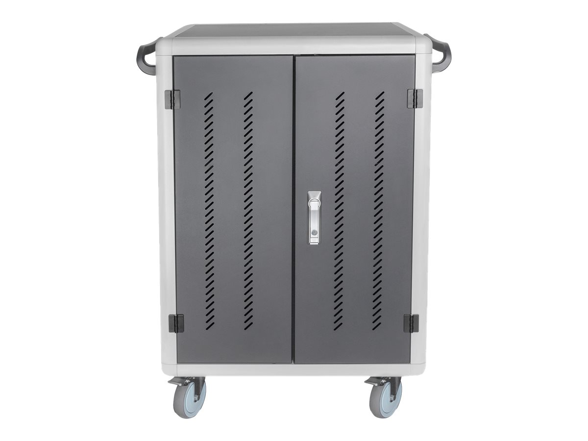 Digitus | Black | Charging Trolley 30 Notebooks / Tablets up to 16" | Pressure lock system with swiveling lever handle on the front and back door, lockable; Safety plug socket with switch on the side - Image 8