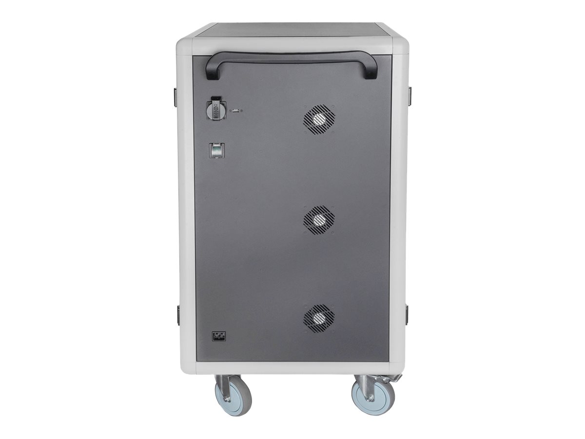 Digitus | Black | Charging Trolley 30 Notebooks / Tablets up to 16" | Pressure lock system with swiveling lever handle on the front and back door, lockable; Safety plug socket with switch on the side - Image 10