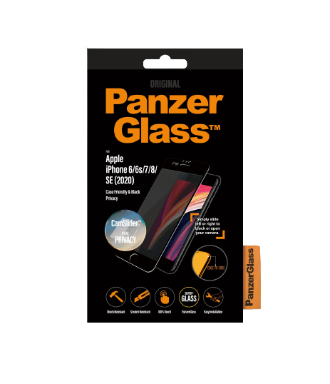 PanzerGlass | Apple | iPhone 6/6s/7/8/SE (2020) | Hybrid glass | Black | Anti-glare coating; Blue light reduction | Privacy filter