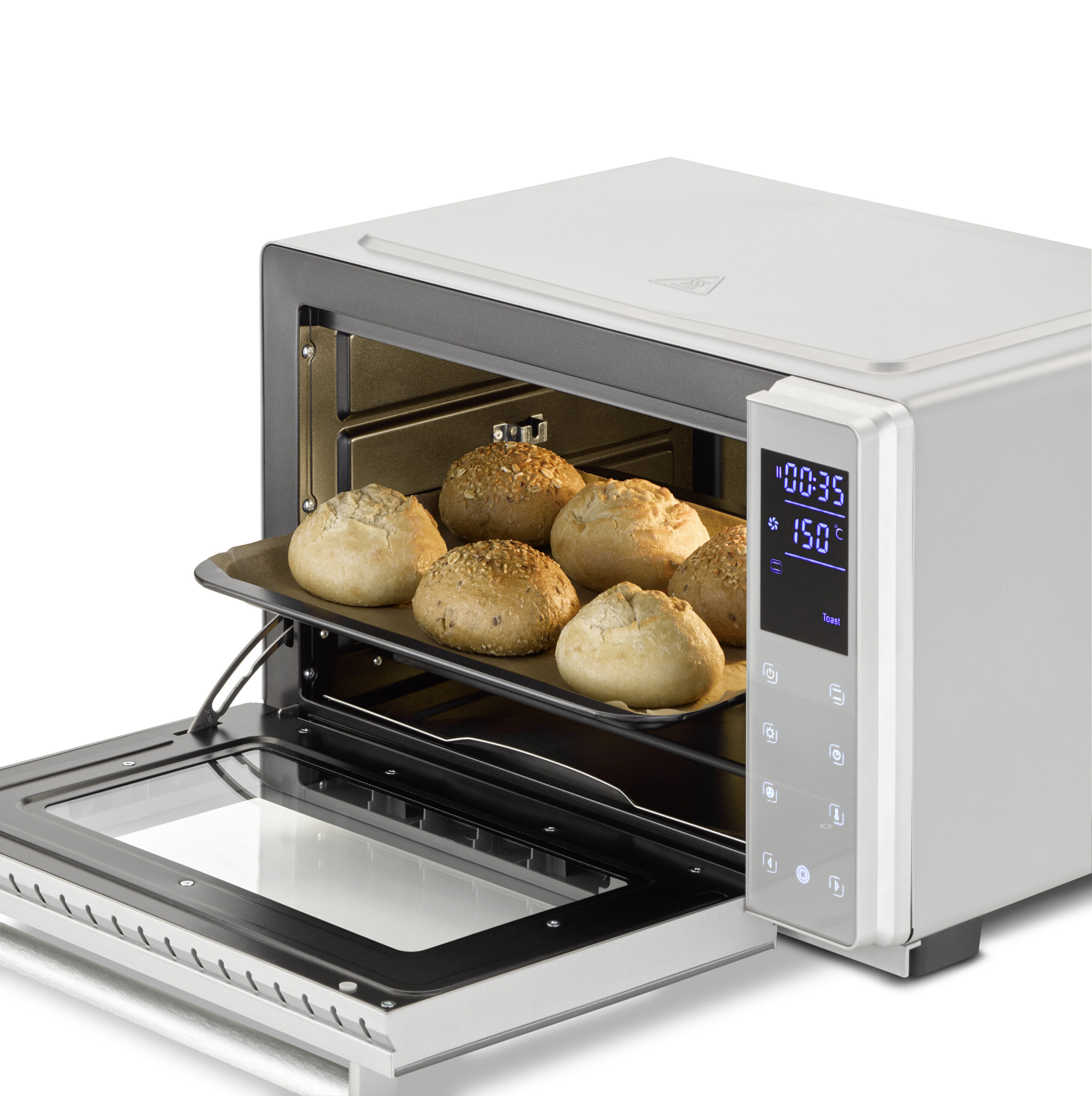 Caso | Compact oven | Bake & Style 26 Touch | Easy Clean | Compact | 1500 W | Silver - Image 3