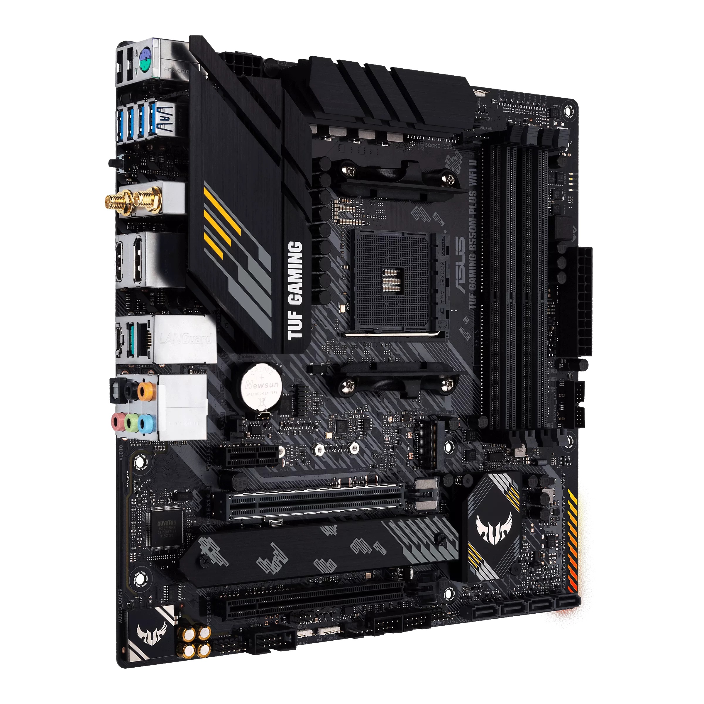 Asus | TUF GAMING B550M-PLUS WIFI II | Processor family AMD | Processor socket AM4 | DDR4 | Memory slots 4 | Chipset B550 | microATX - Image 3