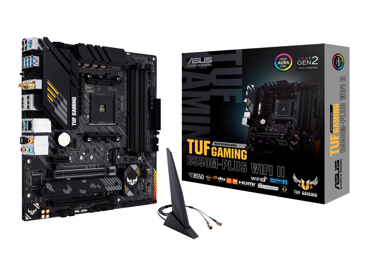 Asus | TUF GAMING B550M-PLUS WIFI II | Processor family AMD | Processor socket AM4 | DDR4 | Memory slots 4 | Chipset B550 | microATX - Image 10