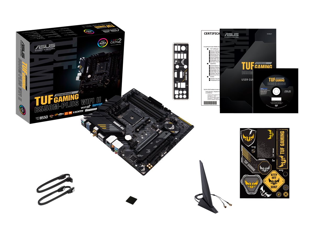 Asus | TUF GAMING B550M-PLUS WIFI II | Processor family AMD | Processor socket AM4 | DDR4 | Memory slots 4 | Chipset B550 | microATX - Image 12