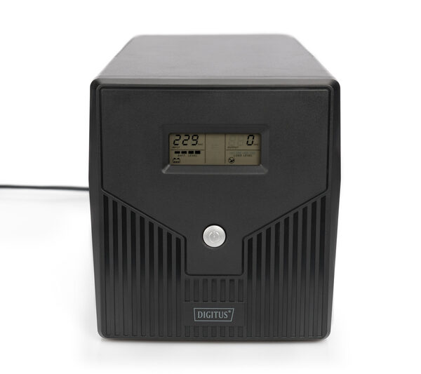 Digitus | Line-Interactive UPS | Line-Interactive UPS DN-170074, 1000VA, 600W, 2x 12V/7Ah battery, 4x CEE 7/7 outlet, 2x RJ45, 1x USB 2.0 type B, 1x RS232, LCD, Simulated Sine Wave, 338x150x162mm, 7.8kg | 1000 VA | 600 W
