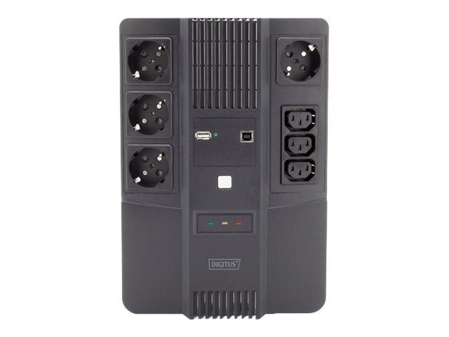 Digitus | All-in-One UPS | All-in-One UPS, 600VA/360W, LED 12V/7Ah x1, 4x CEE 7/7,3x IEC C13, USB, RJ45 | 600 VA | 360 W - Image 4