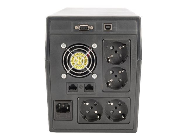 Digitus | Line-Interactive UPS | Line-Interactive UPS DN-170075, 1500VA, 900W, 2x 12V/9Ah battery, 4x CEE 7/7 outlet, 2x RJ45, 1x USB 2.0 type B, 1x RS232, LCD, Simulated Sine Wave, 380x158x198mm, 10.1kg | 1500 VA | 900 W - Image 6