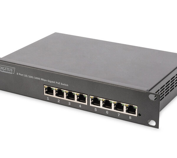 Digitus | 8-port Gigabit Ethernet PoE switch | DN-95317 | Unmanaged | Rackmountable | Power supply type Internal