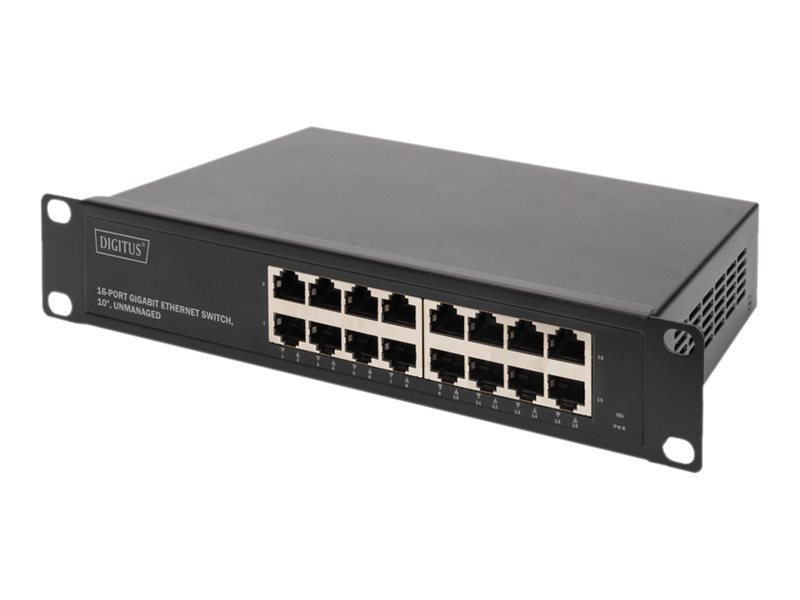 Digitus | 16-port Gigabit Ethernet Switch | DN-80115 | Unmanaged | Rackmountable | Power supply type Internal - Image 2