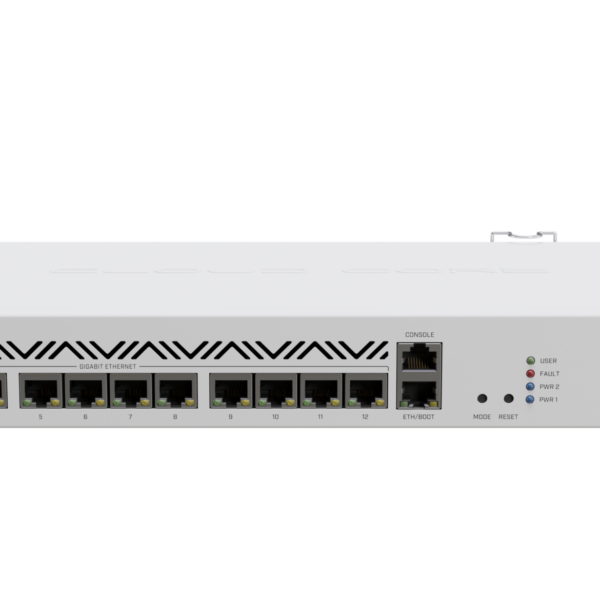 Mikrotik Cloud Core Router CCR2116-12G-4S+, 16-CORE 2 GHZ ARM CPU, 16 GB DDR4 RAM, 4x10G SFP+ ports, 13xGigabit LAN ports, 1x RJ45 Serial port, 1x M.2 slots, 16 core CPU, 16 GB RAM, Dual redundant power supply, RouterOS L6 | MikroTik | Cloud Core Router | CCR2116-12G-4S+ | Ethernet LAN (RJ-45) ports 13 | 12 month(s)