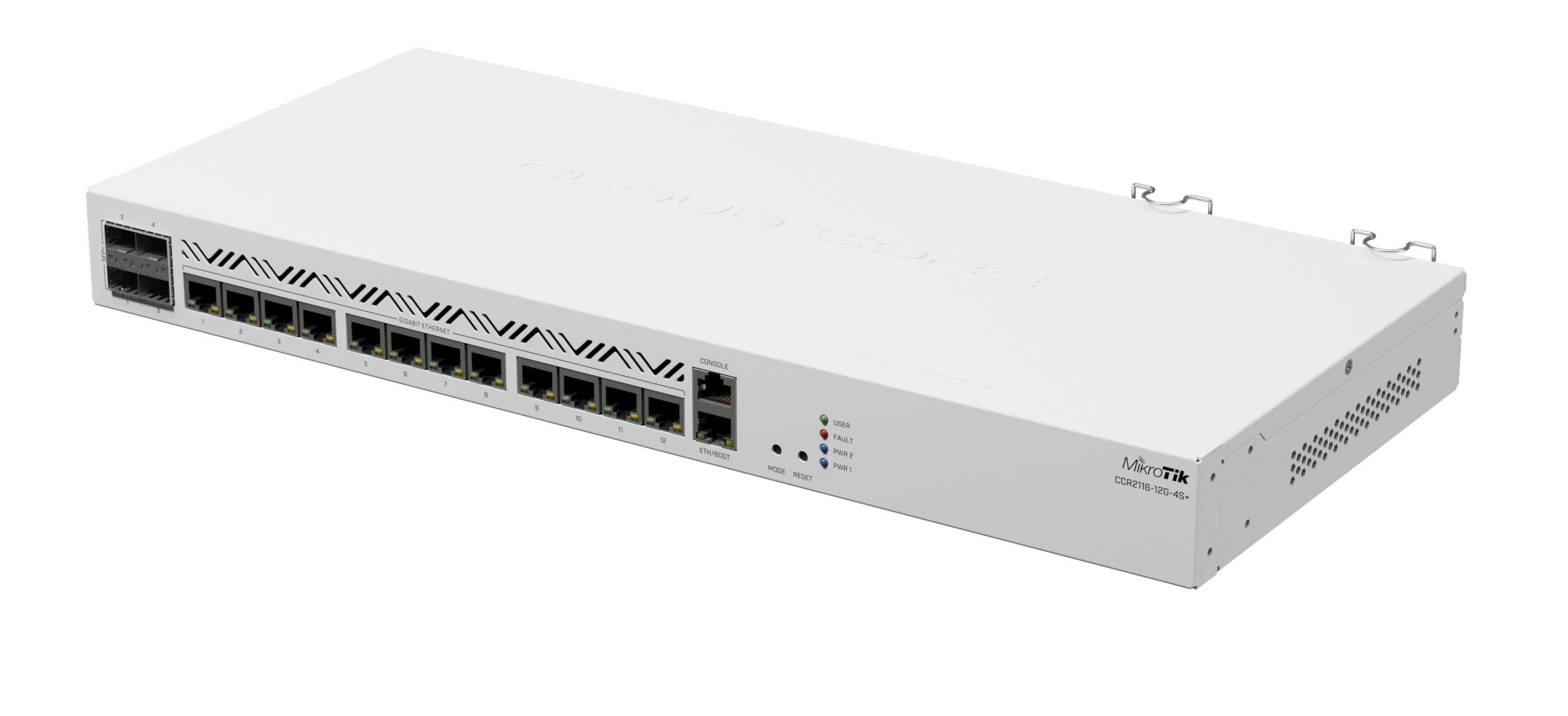 Mikrotik Cloud Core Router CCR2116-12G-4S+, 16-CORE 2 GHZ ARM CPU, 16 GB DDR4 RAM, 4x10G SFP+ ports, 13xGigabit LAN ports, 1x RJ45 Serial port, 1x M.2 slots, 16 core CPU, 16 GB RAM, Dual redundant power supply, RouterOS L6 | Cloud Core Router | CCR2116-12G-4S+ | Ethernet LAN (RJ-45) ports 13 | 12 month(s) - Image 8