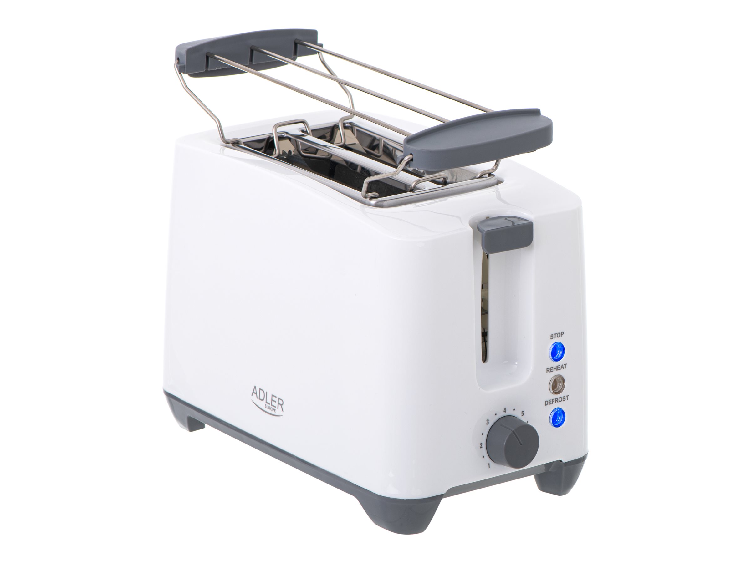 Adler | Toaster | AD 3216 | Power 750 W | Number of slots 2 | Housing material Plastic | White - Image 2