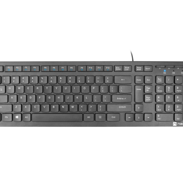 Natec | Keyboard | Discus 2 Slim | Standard | Wired | US | Black | USB 2.0 | 424 g | Numeric keypad
