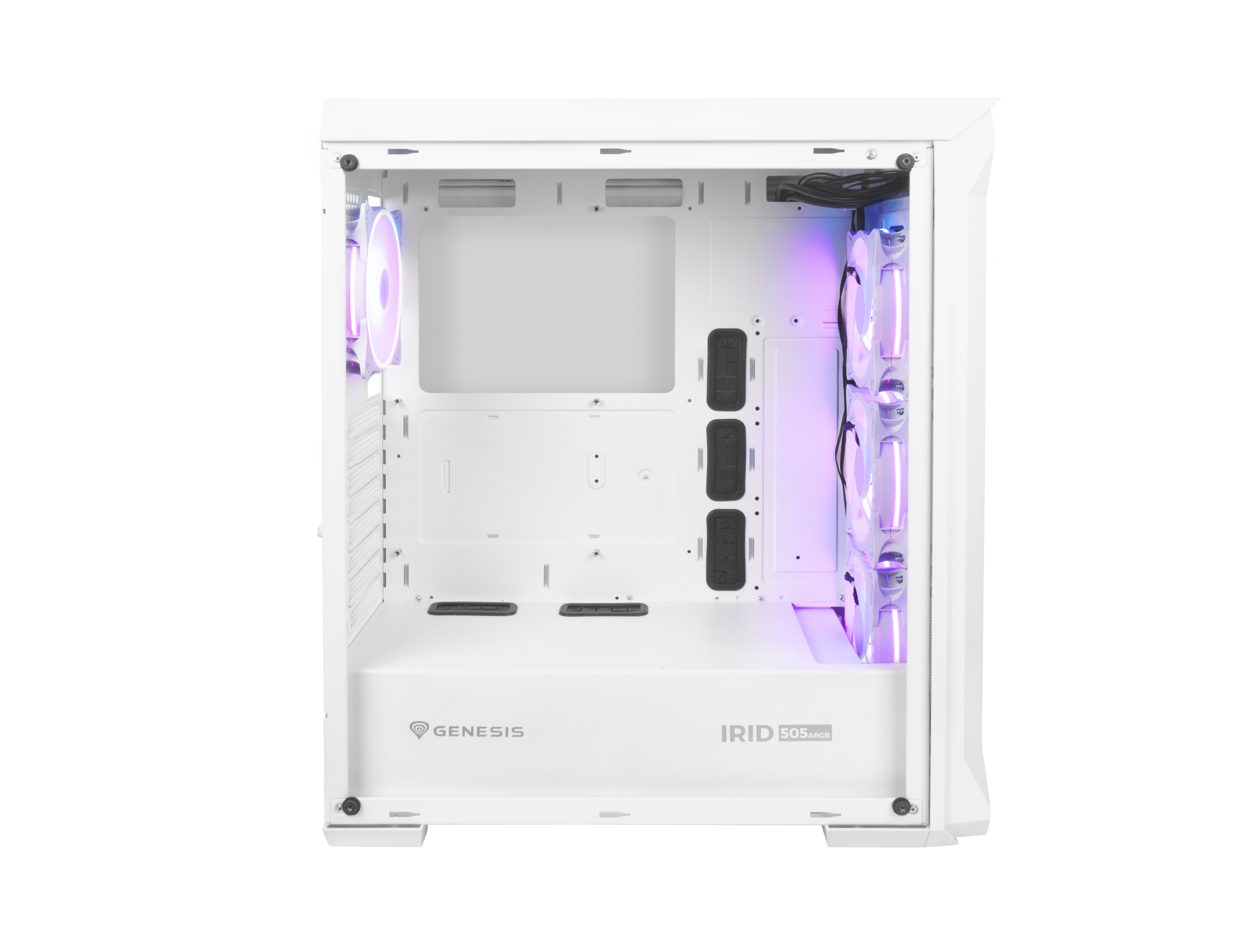 Genesis | PC Case | IRID 505 ARGB | Side window | White | Midi Tower | ATX - Image 6