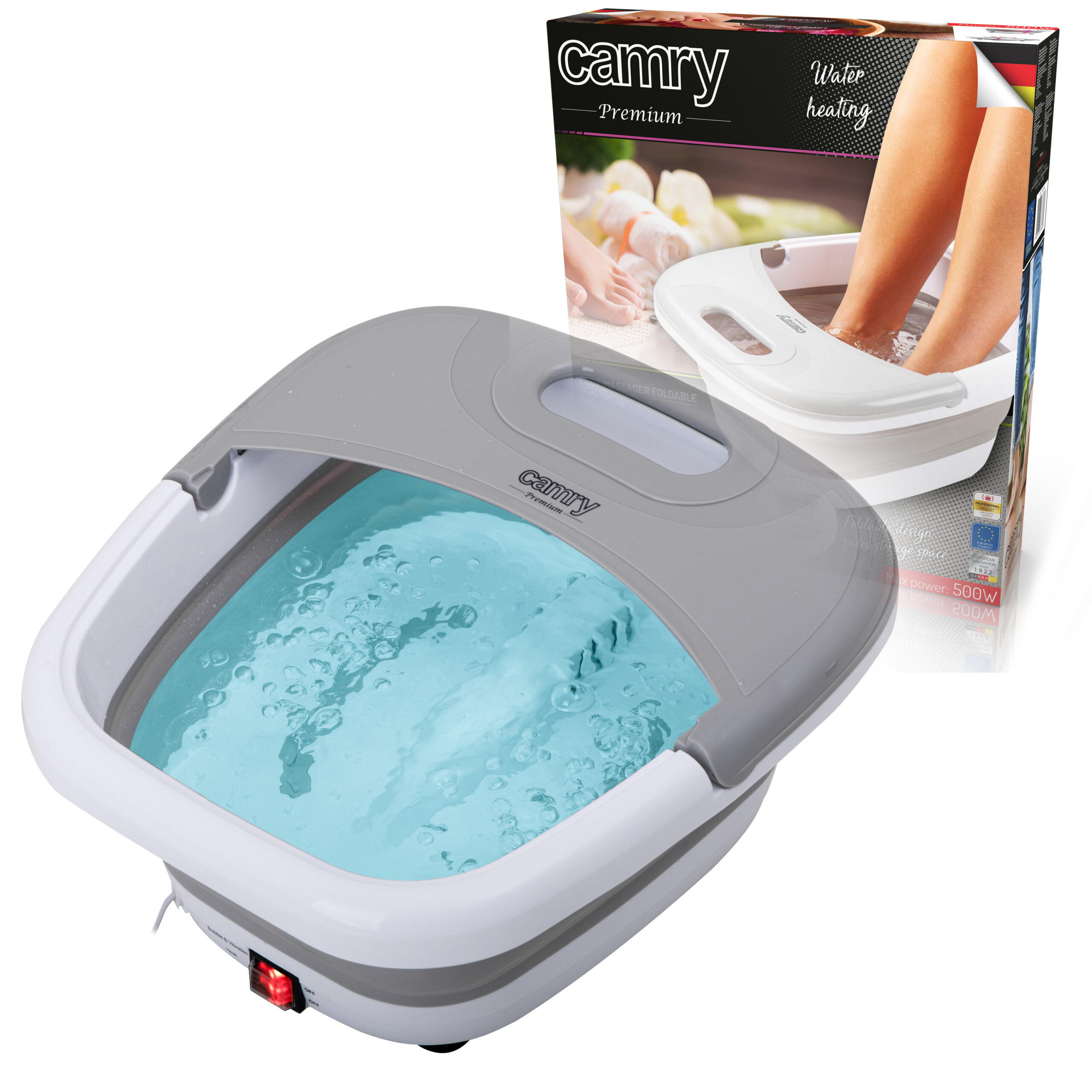Camry | Foot massager | CR 2174 | Bubble function | Heat function | 450 W | White/Silver - Image 6