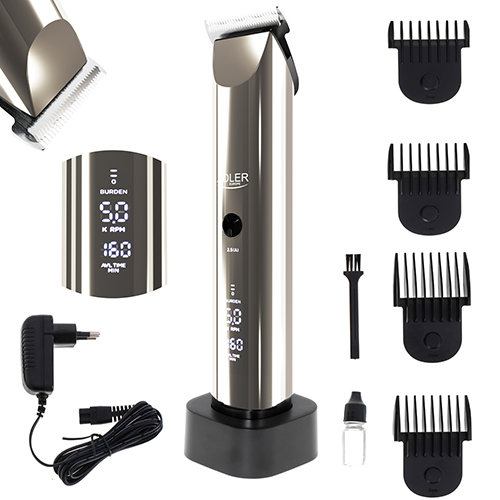 Adler | Hair Clipper | AD 2834 | Cordless or corded | Number of length steps 4 | Silver/Black - Image 8