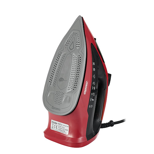 Mesko | Iron | MS 5031 | Steam Iron | 2400 W | Continuous steam 40 g/min | Steam boost performance 70 g/min | Red/Black - Image 4
