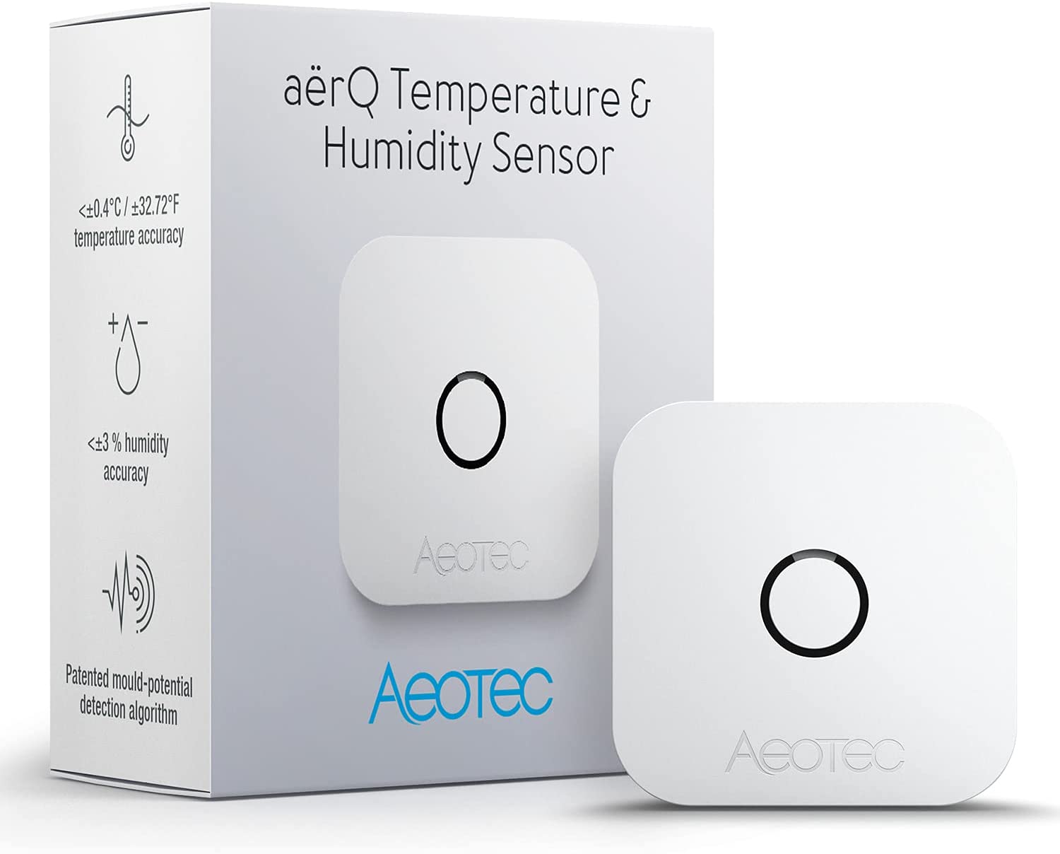 Aeotec aërQ Temperature & Humidity Sensor, Z-Wave Plus | AEOTEC | Temperature and Humidity Sensor | aërQ