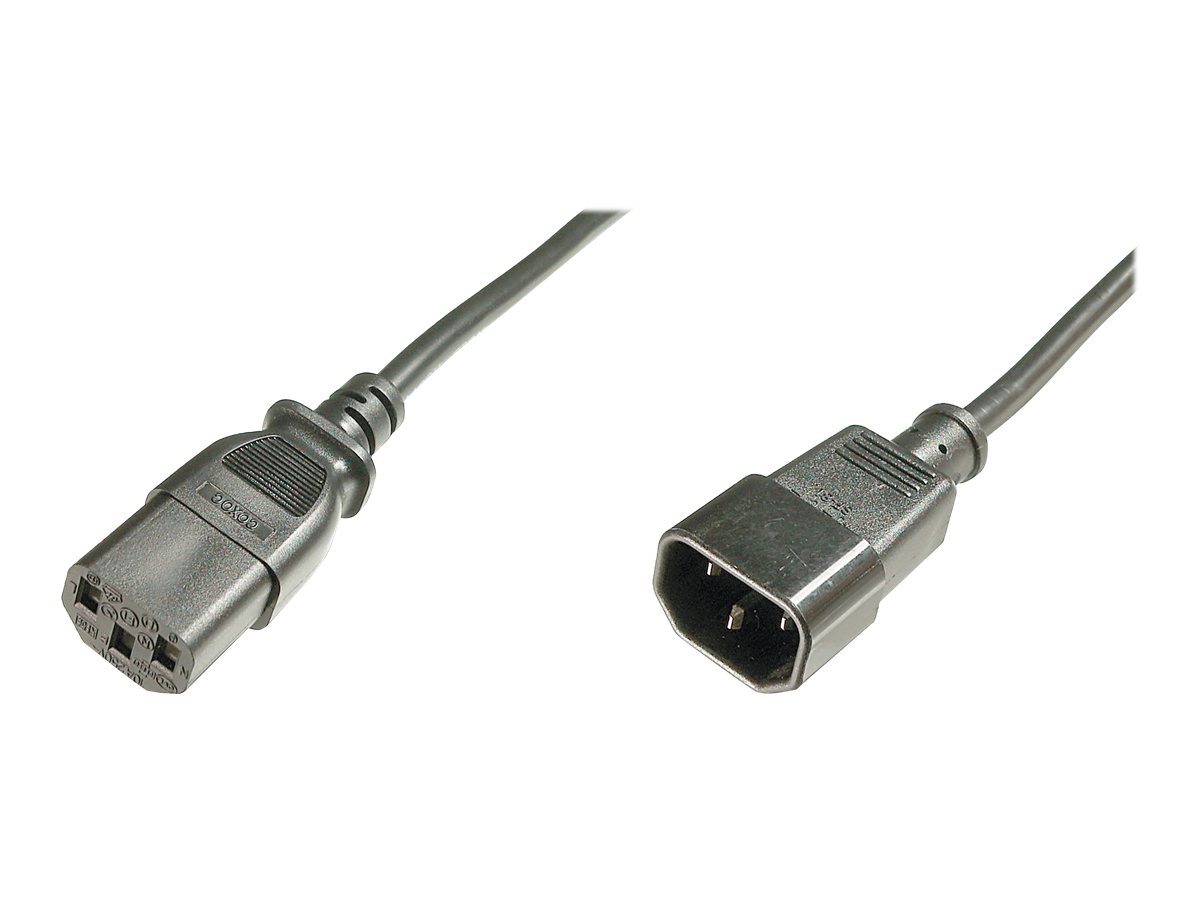 Digitus | Power Cord extension cable C13 - C14, | AK-440201-018-S | Black - Image 2