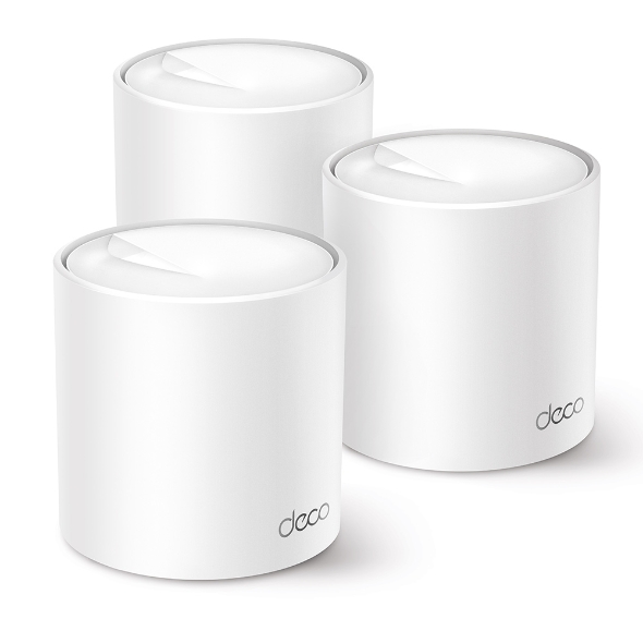Whole Home Mesh Wi-Fi 6 System | Deco X50 (3-pack) | 802.11ax | 574+2402 Mbit/s | Ethernet LAN (RJ-45) ports 3 | Mesh Support Yes | MU-MiMO Yes | No mobile broadband | Antenna type Internal