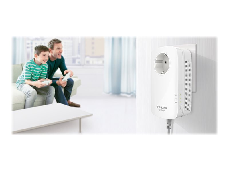 TP-LINK | AV1300 Gigabit Passthrough Powerline Starter Kit | TL-PA8010P KIT | 1300 Mbit/s | Ethernet LAN (RJ-45) ports 1 | No Wi-Fi | Extra socket - Image 7