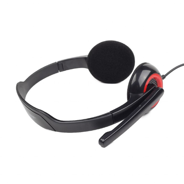 Gembird | MHS-002 Stereo headset | Built-in microphone | 3.5 mm | Black/Red - Image 6