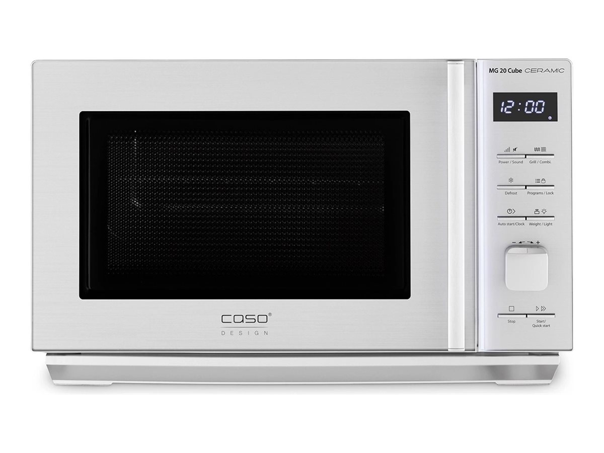 Caso | Microwave Oven with Grill | MG 20 Cube | Free standing | 800 W | Grill | Silver - Image 2