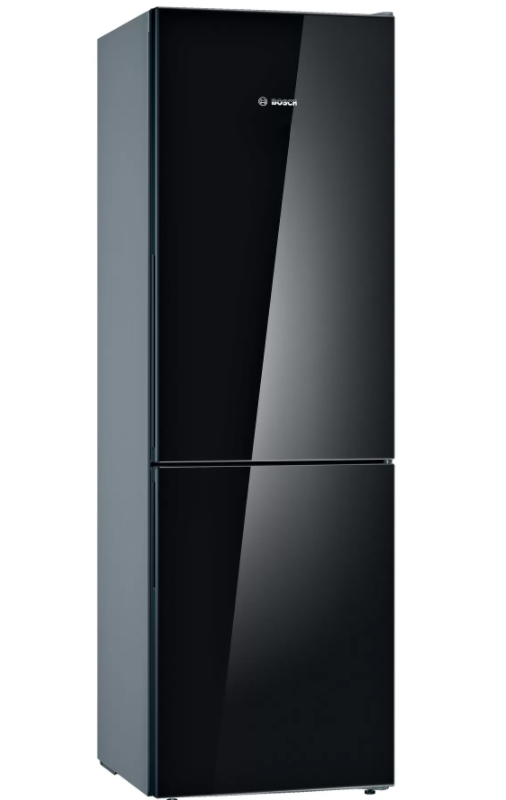 Bosch | Refrigerator | KGV36VBEAS | Energy efficiency class E | Free standing | Combi | Height 186 cm | Fridge net capacity 214 L | Freezer net capacity 94 L | 39 dB | Black