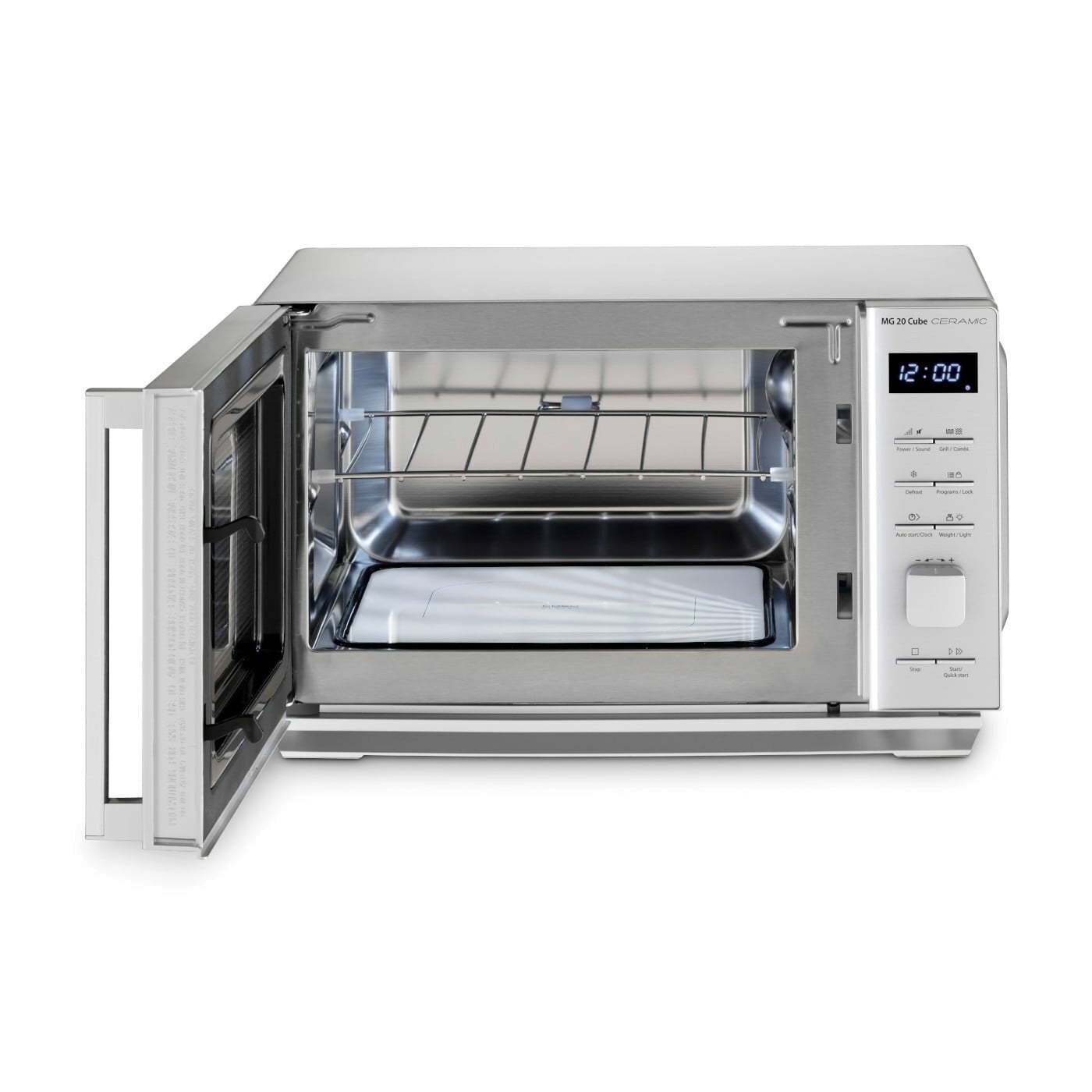 Caso | Microwave Oven with Grill | MG 20 Cube | Free standing | 800 W | Grill | Silver - Image 4