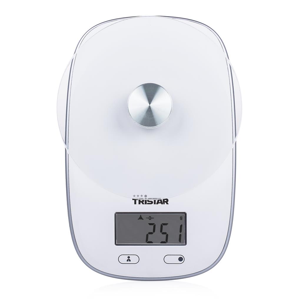Tristar KW-2445 Kitchen scale, White | Tristar | Kitchen scales | KW-2445 | Maximum weight (capacity) 5 kg | Graduation 1 g | Display type LCD | White - Image 3