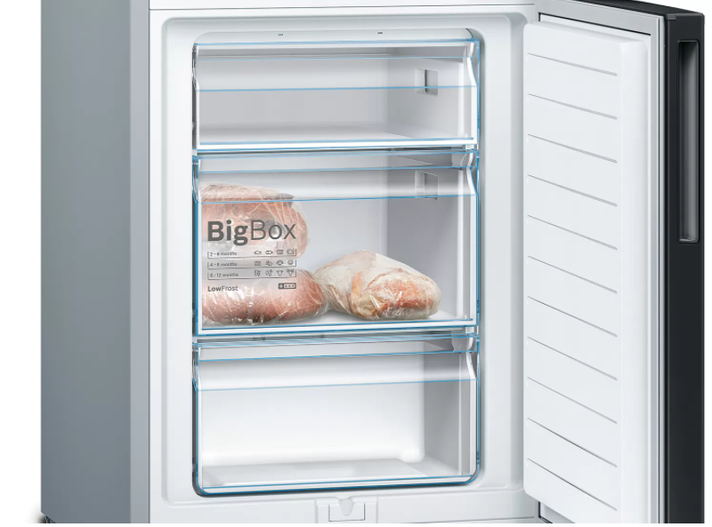Bosch | Refrigerator | KGV36VBEAS | Energy efficiency class E | Free standing | Combi | Height 186 cm | Fridge net capacity 214 L | Freezer net capacity 94 L | 39 dB | Black - Image 6