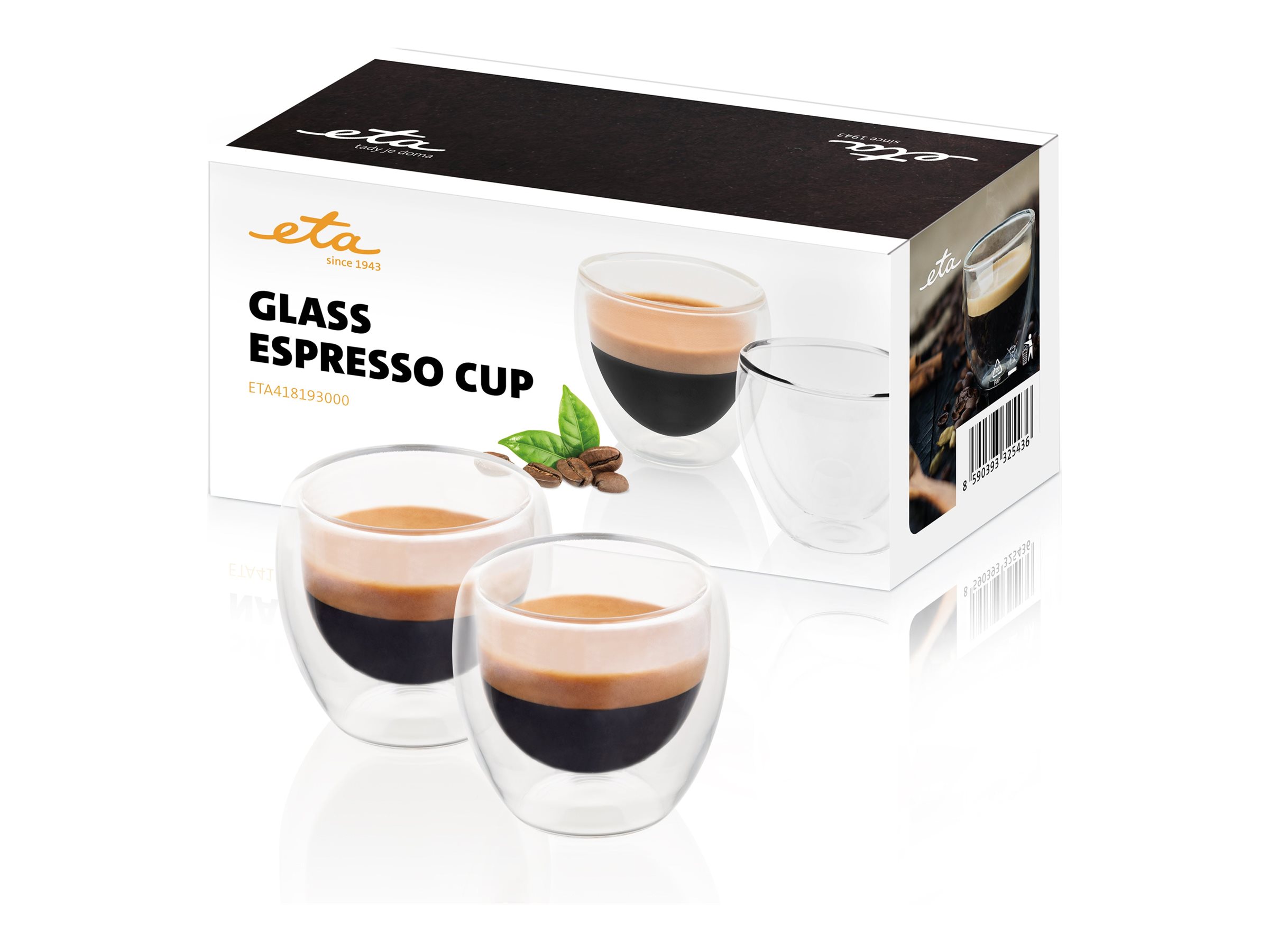 ETA | Espresso cups | ETA418193000 | For espresso coffee | 2 pc(s) | Dishwasher proof | Glass - Image 2