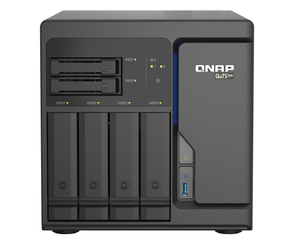 QNAP | 6-Bay QuTS hero NAS | TS-H686-D1602-8G | Up to 6 HDD/SSD Hot-Swap | Intel Xeon | Xeon D-1602 Dual-Core | Processor frequency 2.5 GHz | 8 GB | DDR4