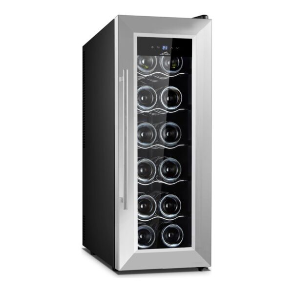 ETA | Wine Cooler | ETA978290010F | Energy efficiency class F | Free standing | Bottles capacity 12 | Cooling type Thermoelectric | Black/Silver