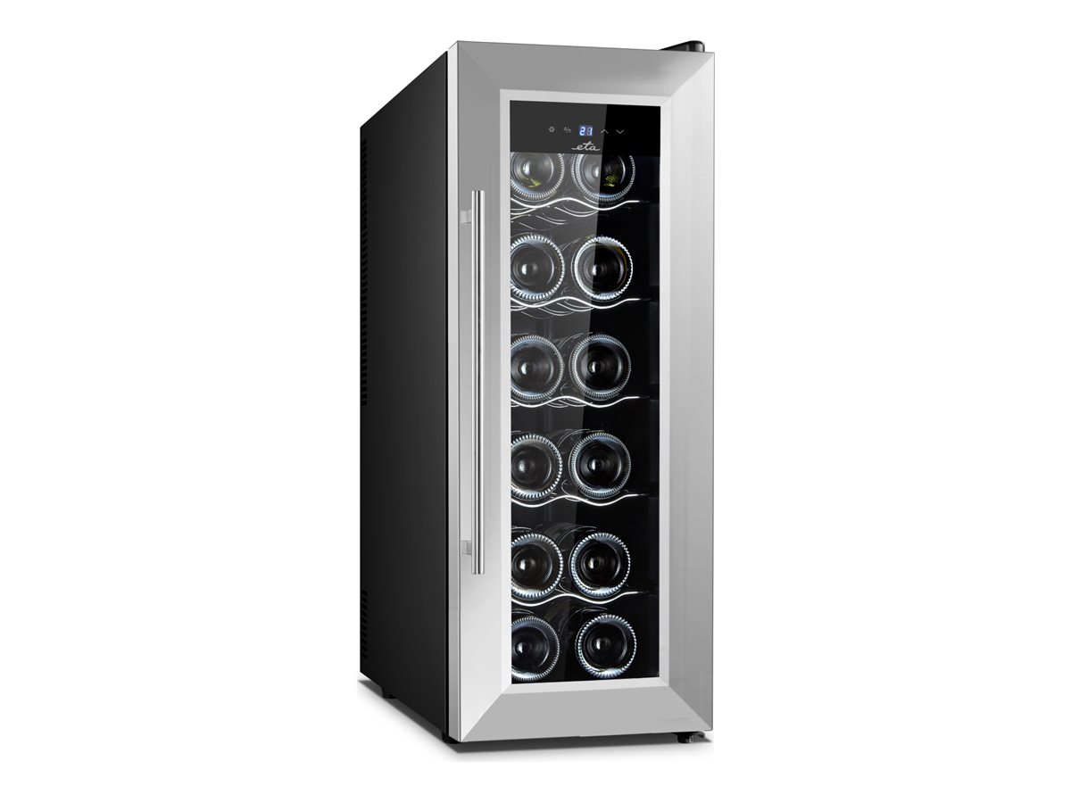 ETA | Wine Cooler | ETA978290010F | Energy efficiency class F | Free standing | Bottles capacity 12 | Cooling type Thermoelectric | Black/Silver