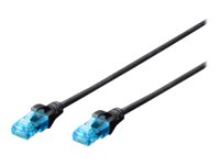 CAT 5e U-UTP | Patch cord | PVC AWG 26/7 | Boots with kink protection, strain relief and latch protection | Black | 1 m | Modular RJ45 (8/8) plug - Image 2