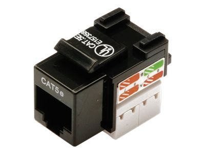 Class D CAT 5e Keystone Jack | DN-93501 | Unshielded RJ45 to LSA | Cable installation via LSA strips, color coded according to EIA/TIA 568 A & B; The Cat 5e keystone module supports transmission speeds of up to 1 GBit/s & 100 MHz in connection with cat. 5e or higher network installation cables | Black - Image 2