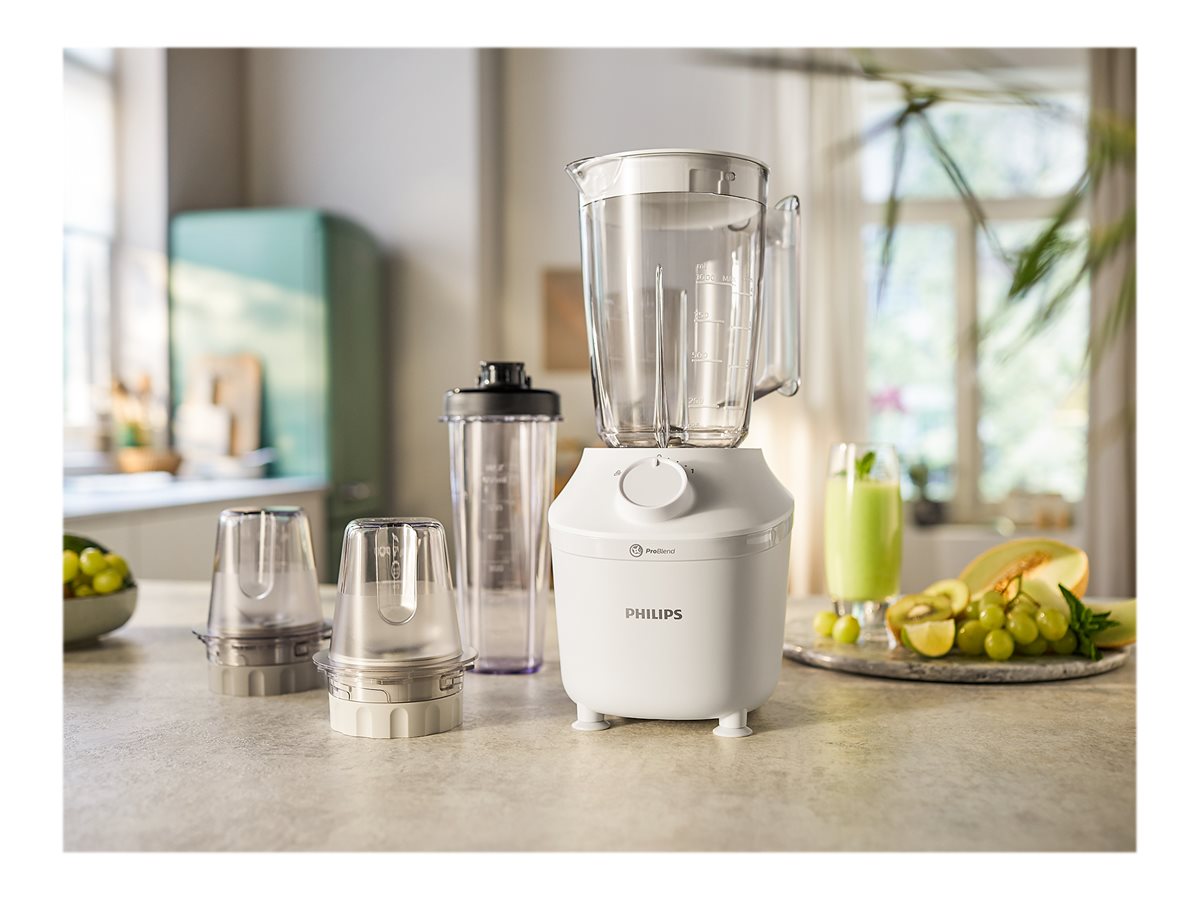 Philips | Blender | HR2041/00 3000 Series | Tabletop | 450 W | Jar material Plastic | Jar capacity 1.9 L | Ice crushing | White - Image 3