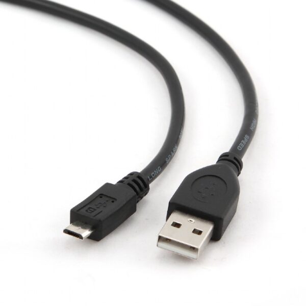 Cablexpert | USB 2.0 | Black | * Male A plug to male Micro-B plug USB 2.0 cable* Gold-plated contacts for reliable high-speed data transfer* Moulded connectors | USB-A to micro-USB