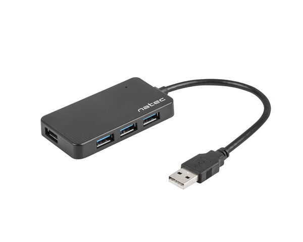 Natec | 4 Port Hub With USB 3.0 | Moth NHU-1342 | Black | 0.15 m